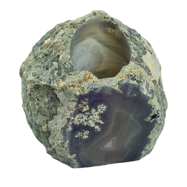 Agate Geode #1 with Base by Western Woods Distributing