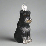 Black Schnauzer Glass Ornament