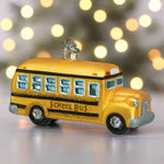 school bus glass ornament old world christmas