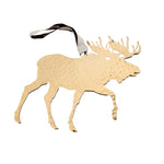 Moose Stainless Steel Hammered Ornament by Art Studio Company (5 Colors, 3 Sizes)