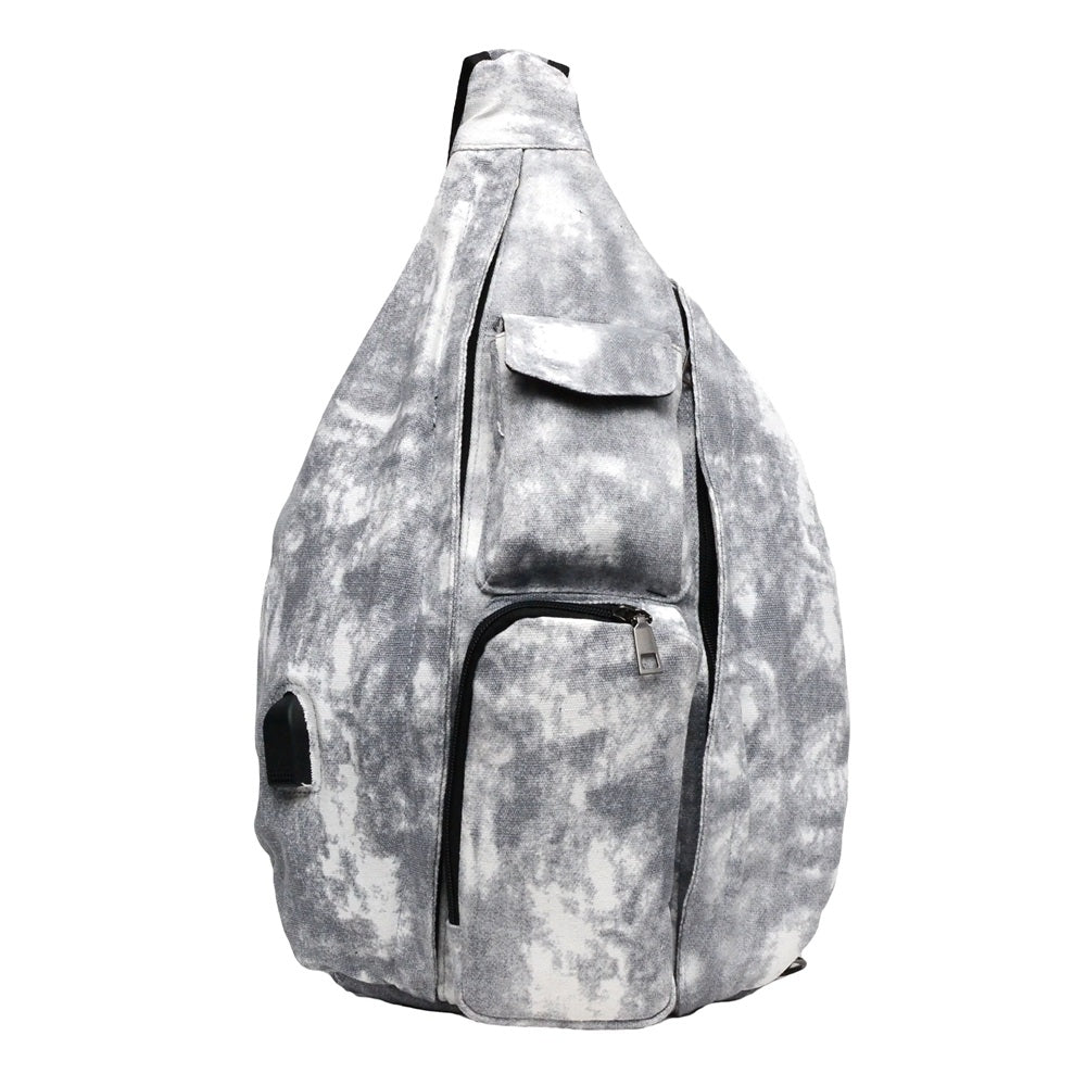 Anti-Theft Rucksack - Grey Tie Dye