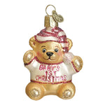 Pink Baby's First Christmas Teddy Bear Ornament