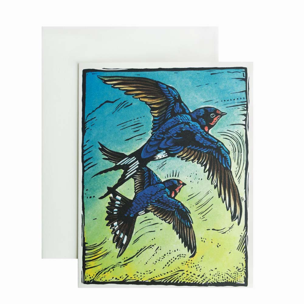 Barn Swallow Slicing Through Air Greeting Card