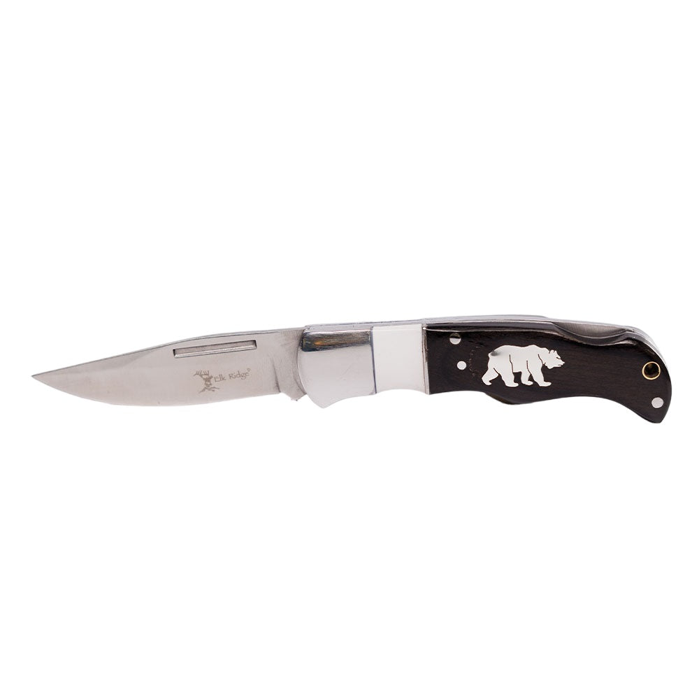 Single Blade Knife with White Bone Insert by Buffalo Knives (2 Styles)