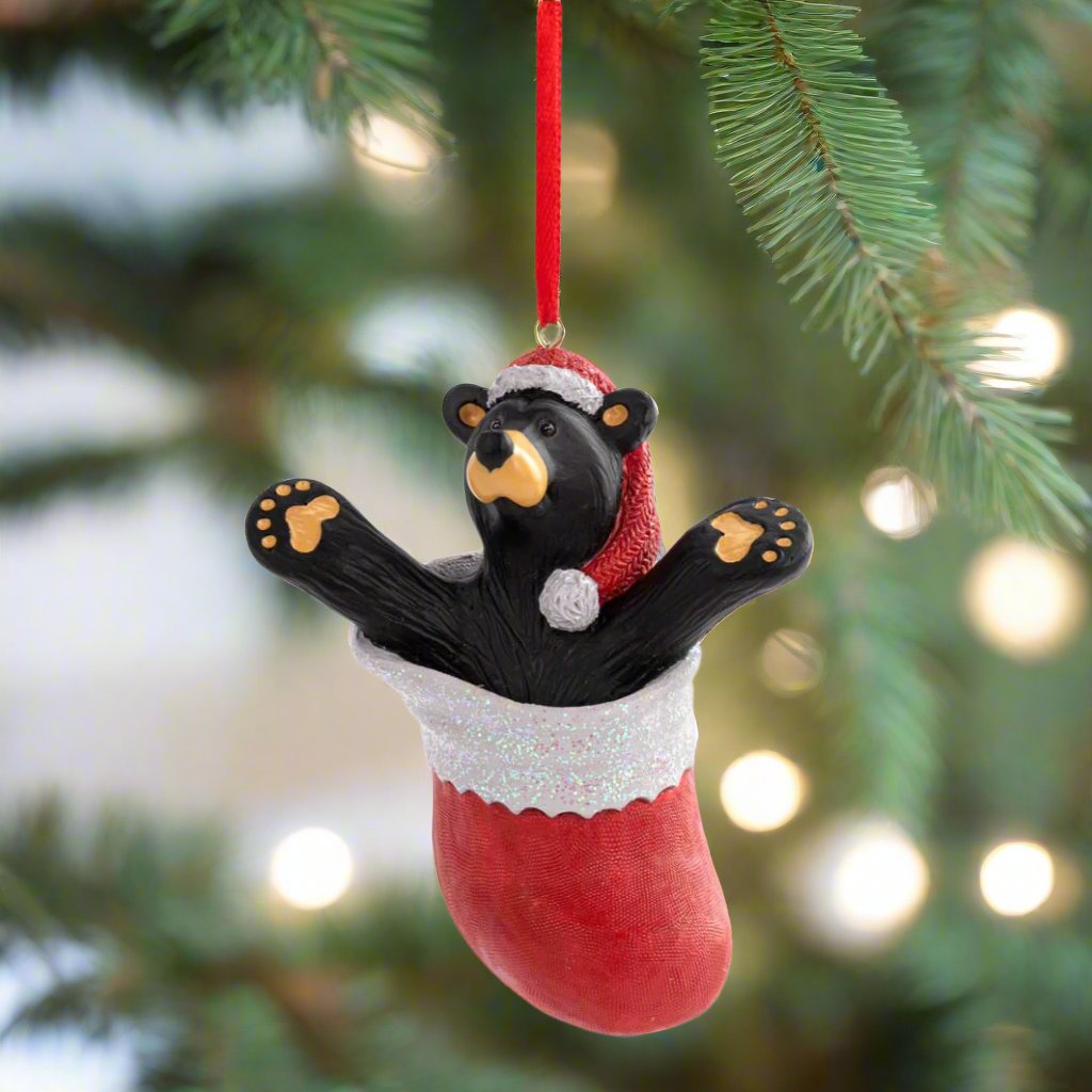 BearfootsBearinRedStockingOrnamentbyJeffFleming_86868