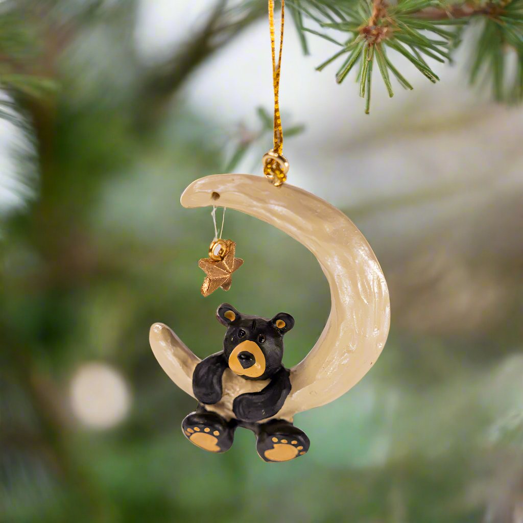 Bearfoots Over the Moon Ornament