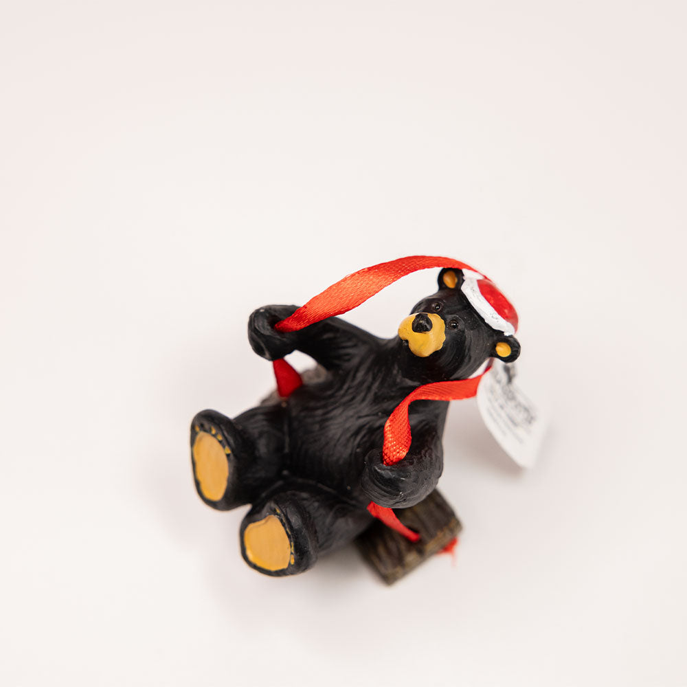 Bearfoots Santa Bear Swing Ornament