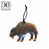 Copper Bison with Swirl Ornament