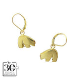 Black Bear Gold Earrings by Sam Ferraro