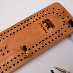 Black Bear Slim Travel Cribbage Board by Wood You Tell Me