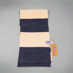 Scarf by Sapphire Suri Alpaca (14 Styles) - blue and cream simple stripe