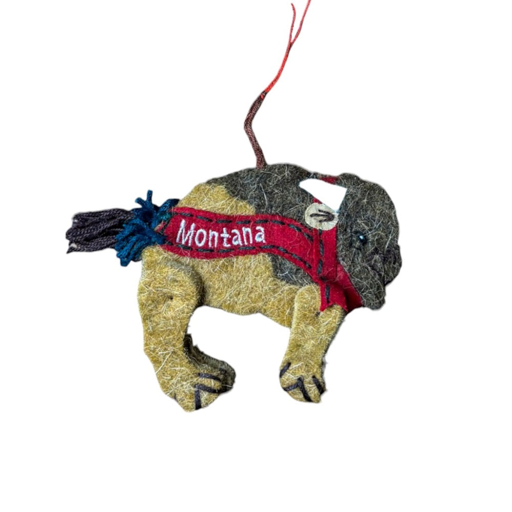 Buffalo Recycled Wool Montana Ornament