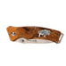 Zebra Wood Liner Lock Pocket Clip Knife by Buffalo Knives (4 Styles)