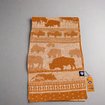 Scarf by Sapphire Suri Alpaca (14 Styles) - camel and grey bison herd