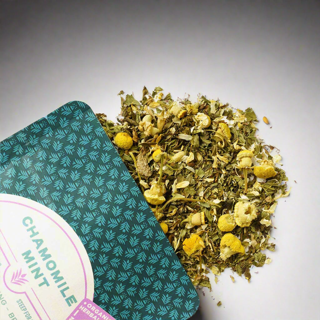 Sweet Chamomile Mint Tea by Steep Mountain Tea House