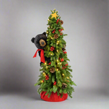 Climbing Christmas Black Bear Tree by Ditz Designs