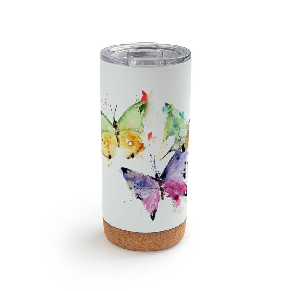 Dean Crouser Butterflies Metal Tumbler with Lid