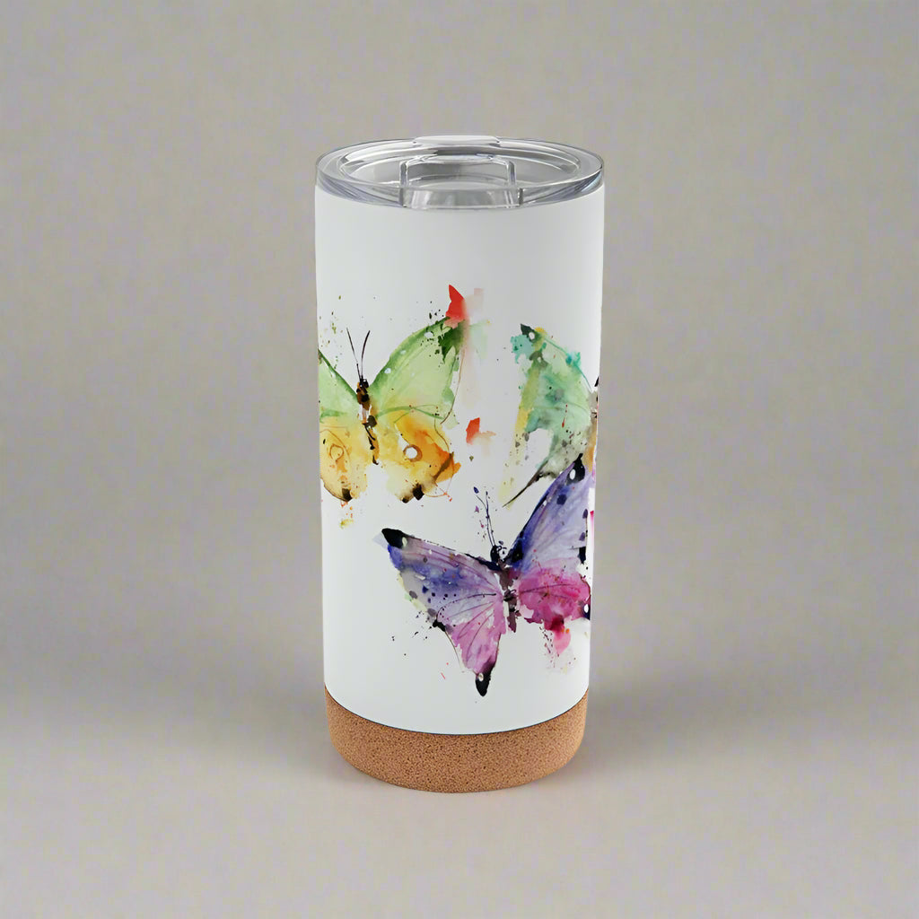 Dean Crouser Butterflies Metal Tumbler with Lid