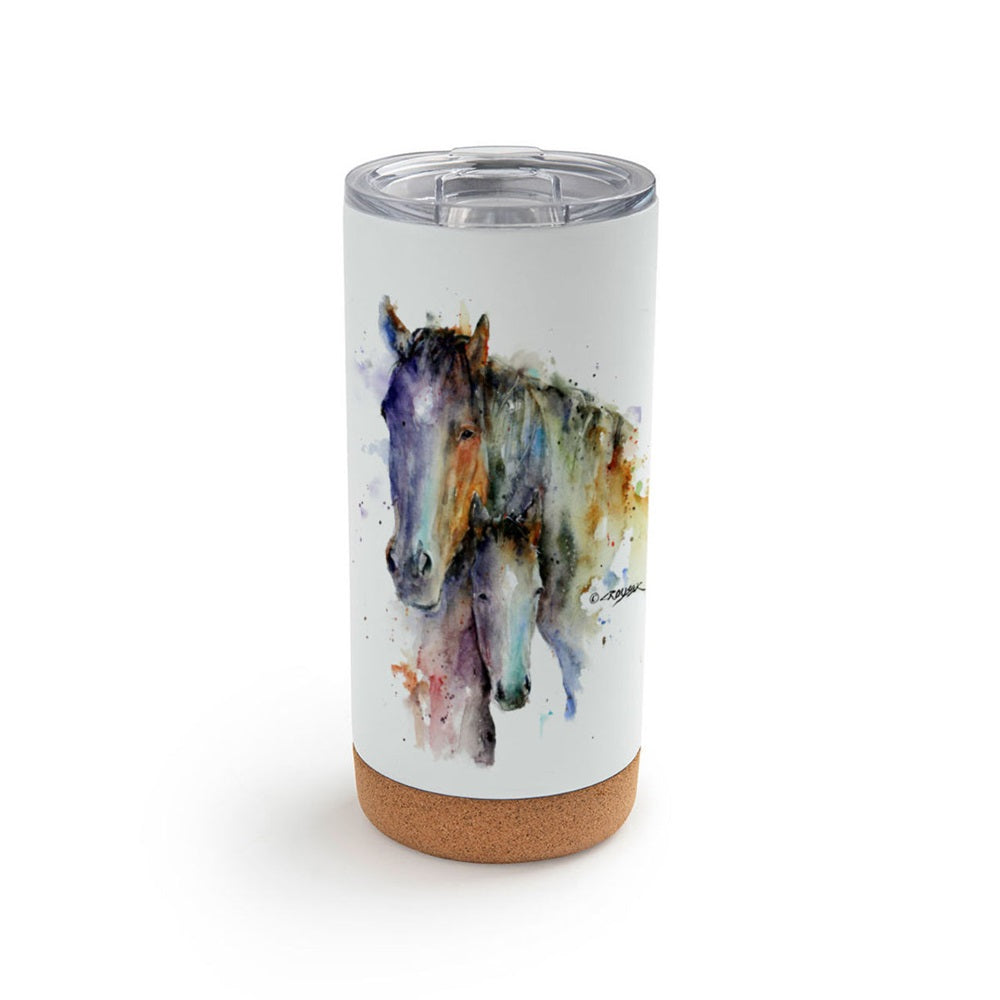 Dean Crouser Horse Pair Metal Tumbler with Lid