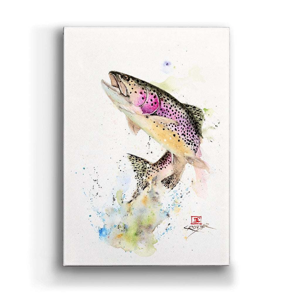 Dean Crouser Jumping Trout Metal Box Wall Art by Meissenburg Designs