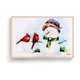 Dean Crouser Lit Snowman Cardinals Wall Art by Demdaco