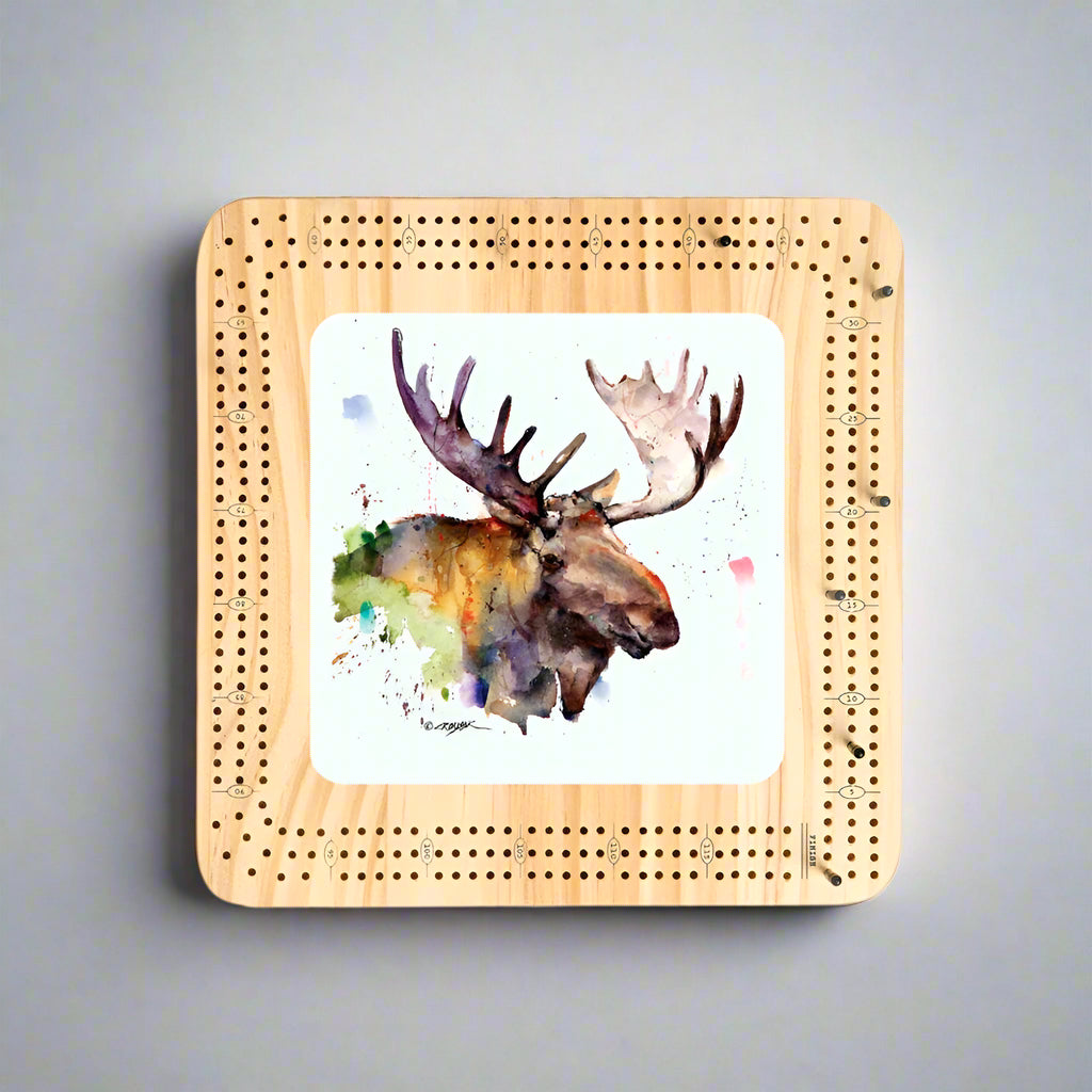 Dean Crouser Moose Head Cribbage Board Game