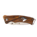 Zebra Wood Liner Lock Pocket Clip Knife by Buffalo Knives (4 Styles)