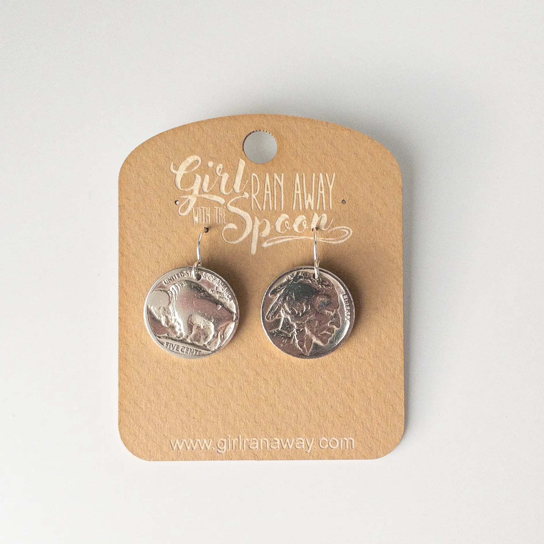 Genuine Buffalo Nickel Earrings - Montana Gifts