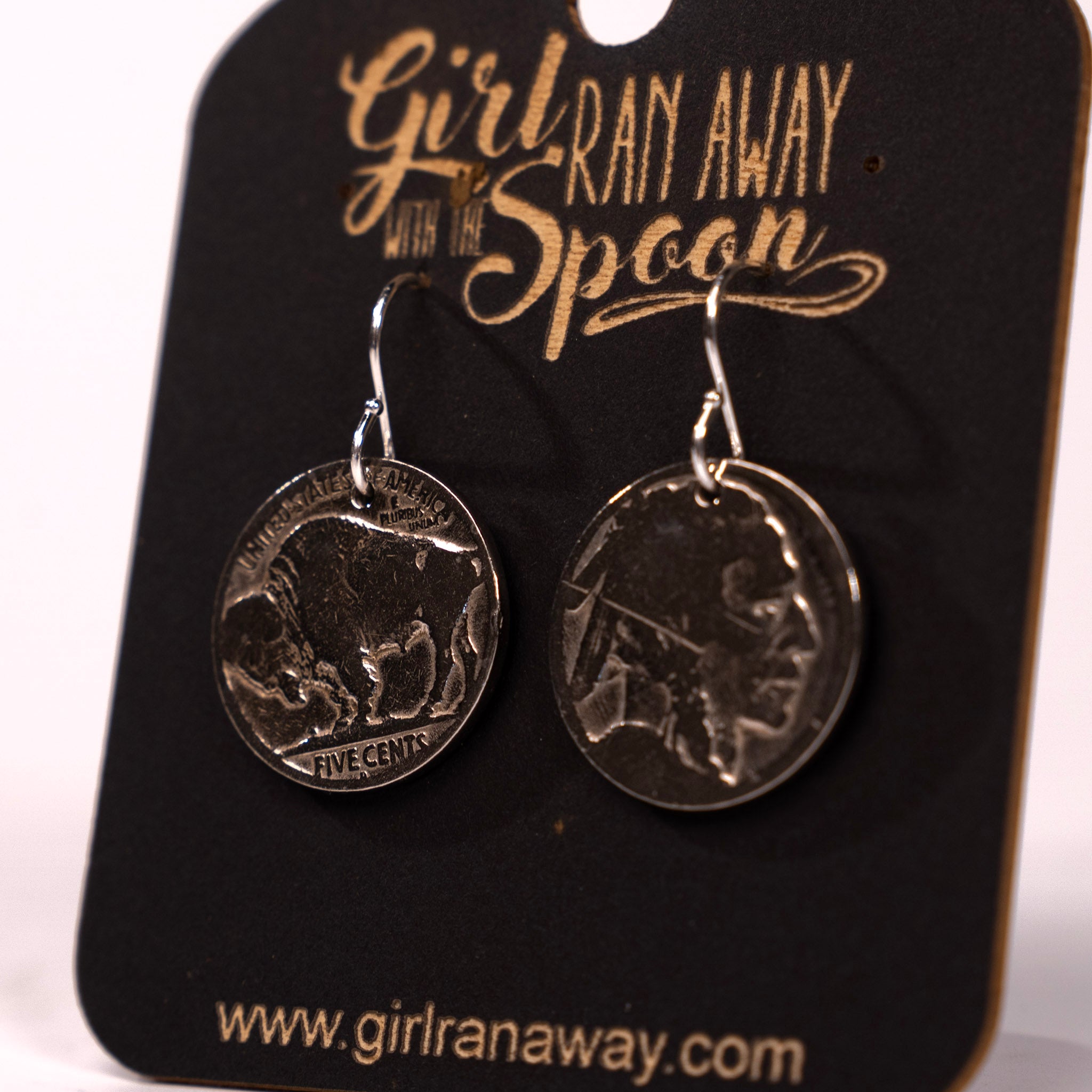 Genuine Buffalo Nickle Earrings