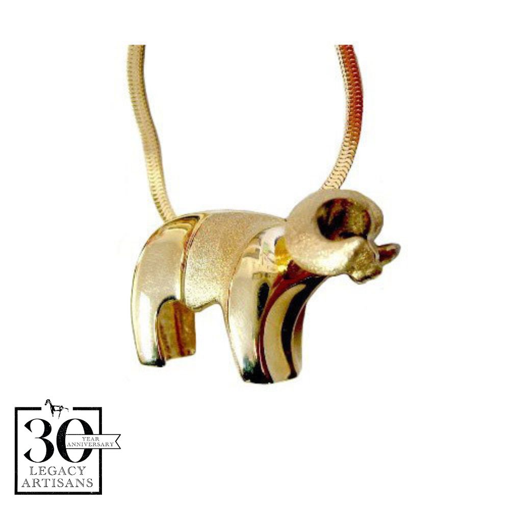 Gold Ram Pendant by Sam Ferraro