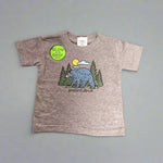 Graphite Curly Black Bear Glow Infant Montana Tshirt by Prairie Mountain (4 Sizes)