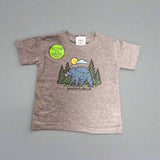 Graphite Curly Black Bear Glow Infant Montana Tshirt by Prairie Mountain (4 Sizes)