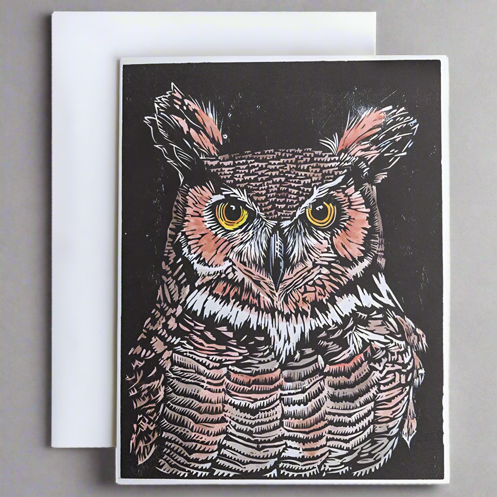 Great Horned Owl Greeting Card