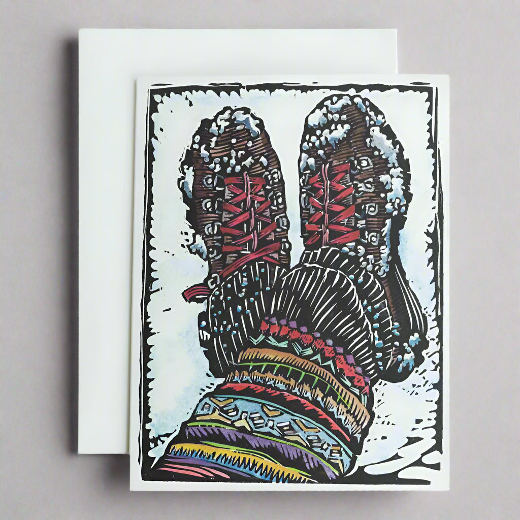 Hiking Books Contentment Greeting Card