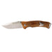 Zebra Wood Liner Lock Pocket Clip Knife by Buffalo Knives (4 Styles)