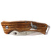 Zebra Wood Liner Lock Pocket Clip Knife by Buffalo Knives (4 Styles)