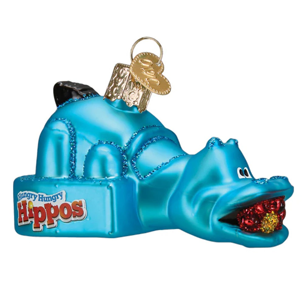 Hungry Hippos Glass Ornament