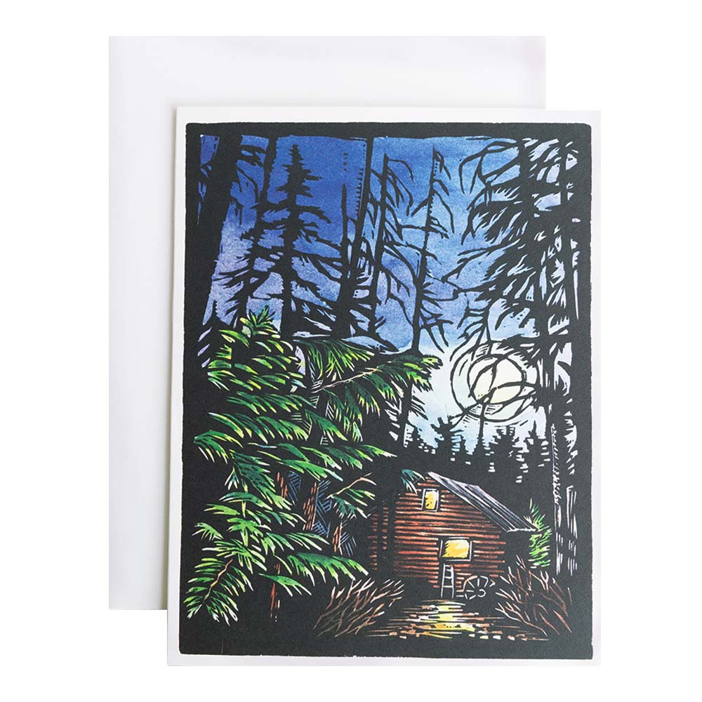 Inner Glow Cabin Greeting Card