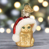 MiniSantasKittenOrnamentbyOldWorldChristmas