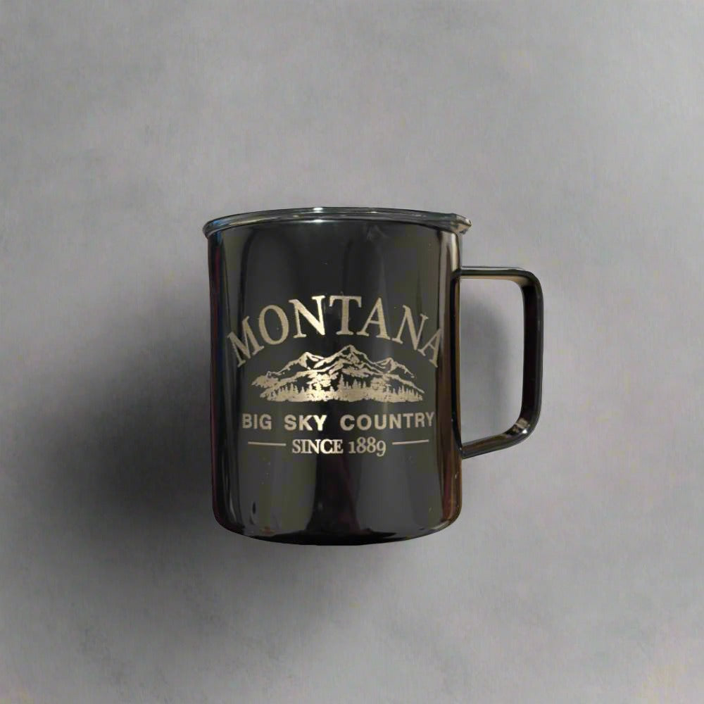 Montana Big Sky Country Black Mug