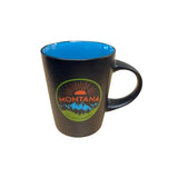 Montana Circle Mountains Noir Mug by The Hamilton Group