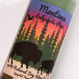 Montana Lodgepole Pine Bottle Candle - close up