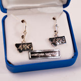 Montana Sapphire 406 Latch Back Earrings - close up