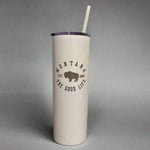 MontanaTheGoodLifeBisonWhiteSkinnyTumbler