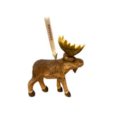 Moose Hand Carved Wood Ornament