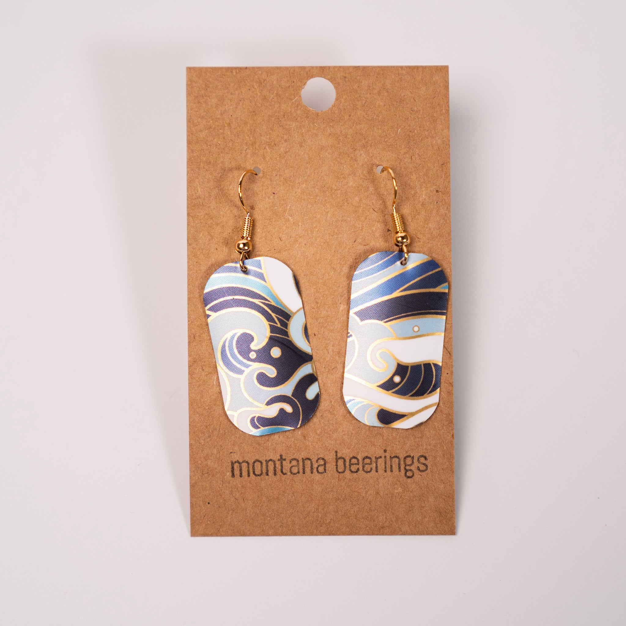 Mountains Walking Oval Earrings