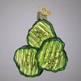 Pickle Chips Glass Ornament