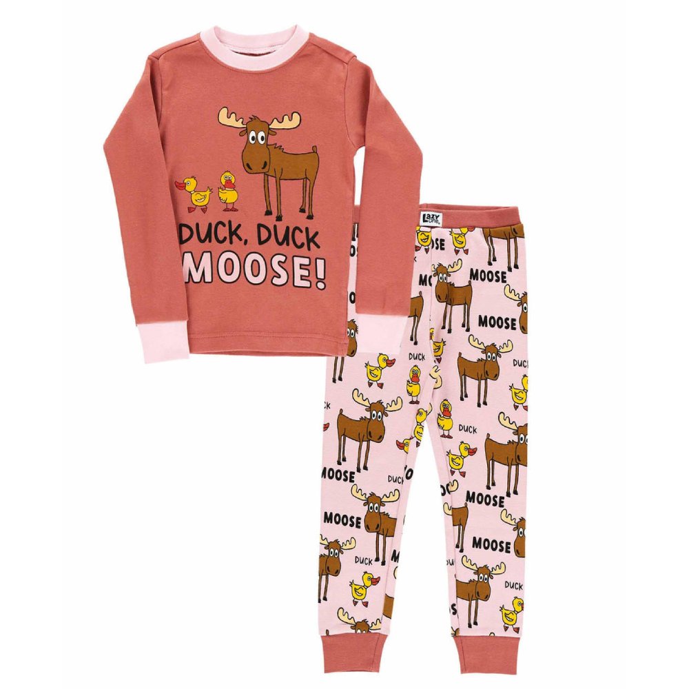 Pink Duck Duck Moose PJ Set