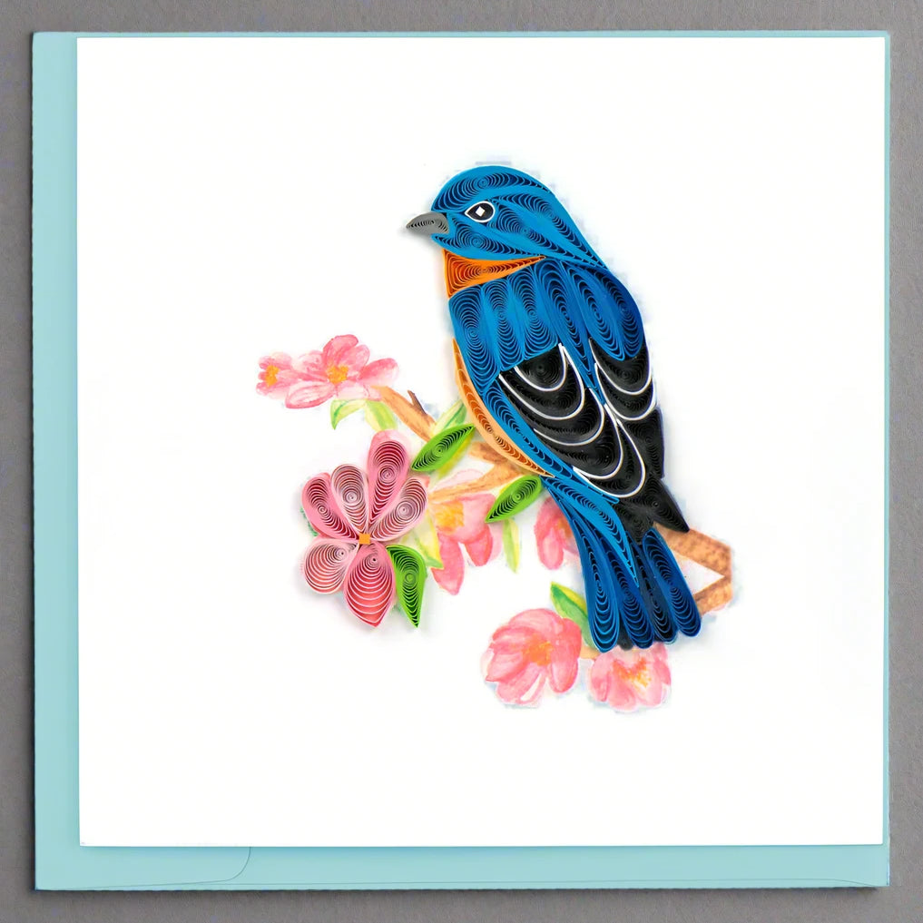 Bird Square Greeting Card by Quilling Card (17 Styles)