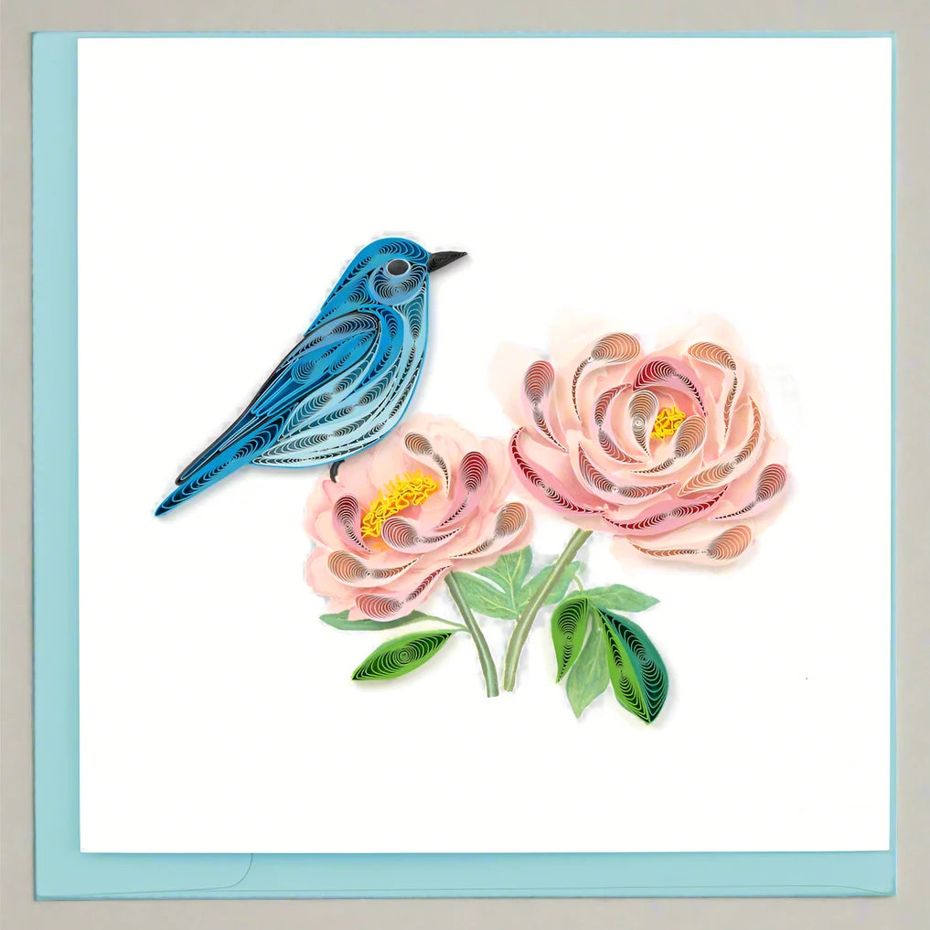 Bird Square Greeting Card by Quilling Card (17 Styles)